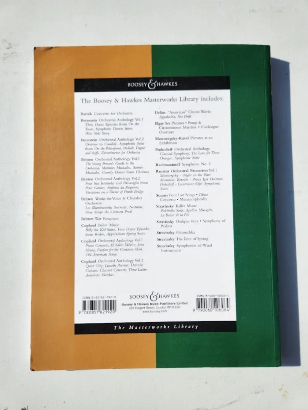 Britten Orchestral Anthology Volume 1 Boosey & Hawkes Masterworks Library Book